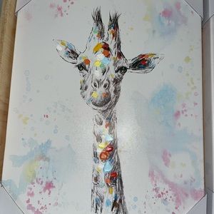 Giraffe canvas painting